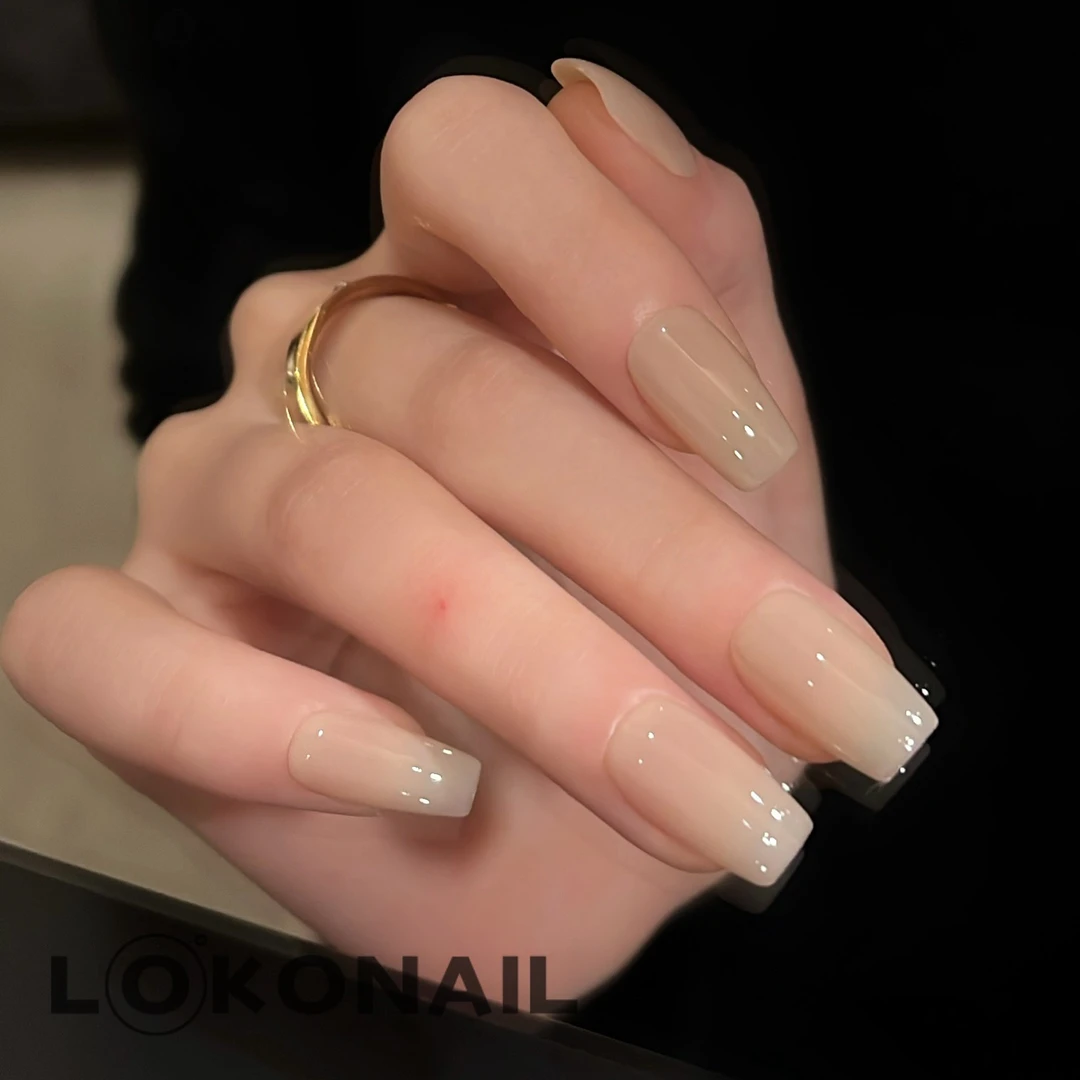 「素颜」裸色简约清透温柔显白高级低调简约千金感纯手工穿戴甲