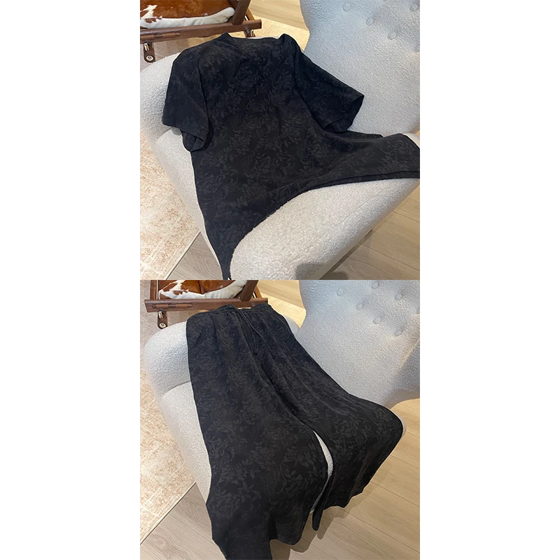 ZUOXIAOQI*欧罗浮雕刻花套装春游出行衣服高质感显瘦网红洋气