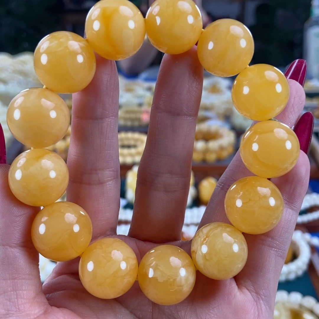 琥珀未镶嵌珠宝奇石17圆珠40.35