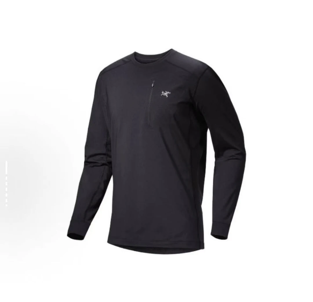 ARC'teryx/始祖鸟 RHO LT 圆领微绒面料吸湿排汗轻量贴身内层卫衣