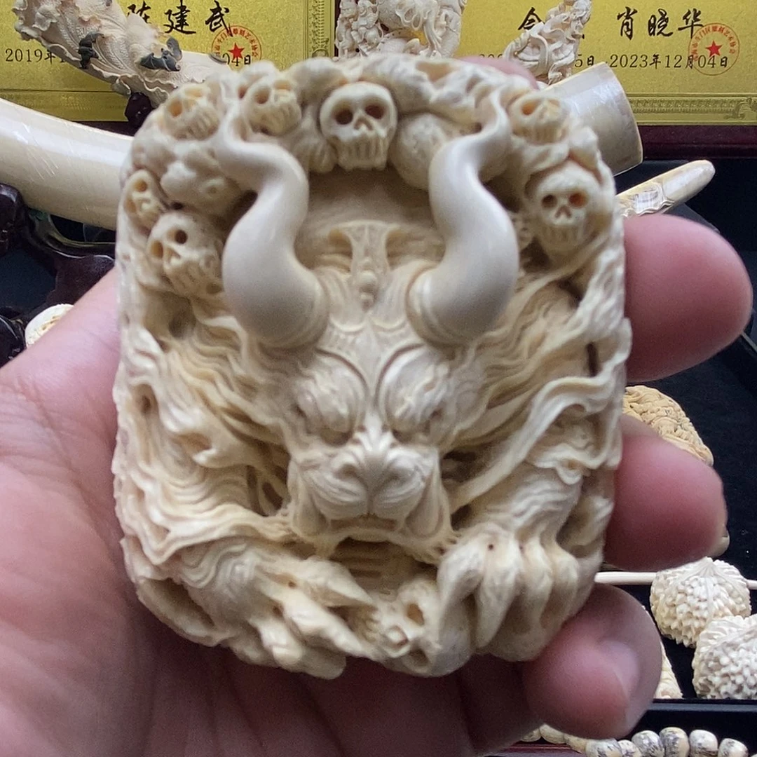 把件猛犸象牙猛犸牙 年兽 个人新创版本陈建武老师作