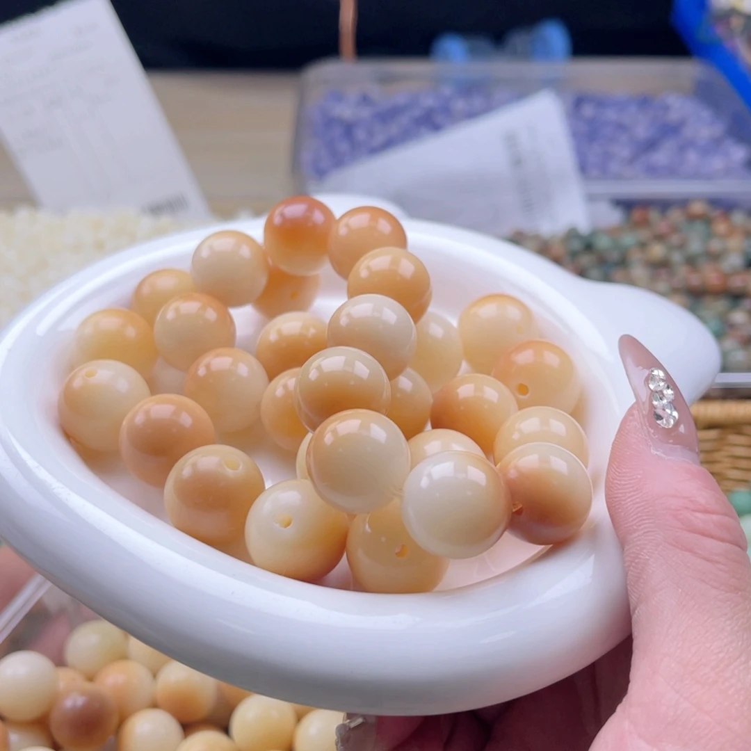 白玉菩提吊坠z17.75mm10+5颗 微瑕