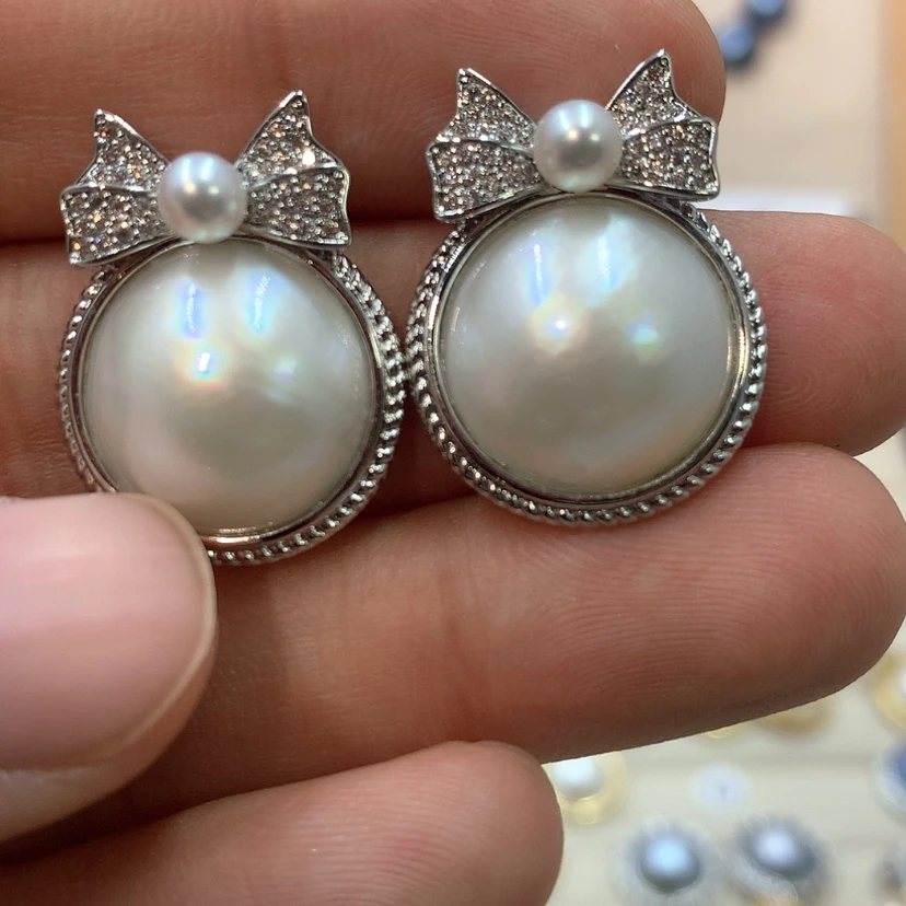 【闪购商品】耳饰拼合珍珠（马贝珠）未镶嵌