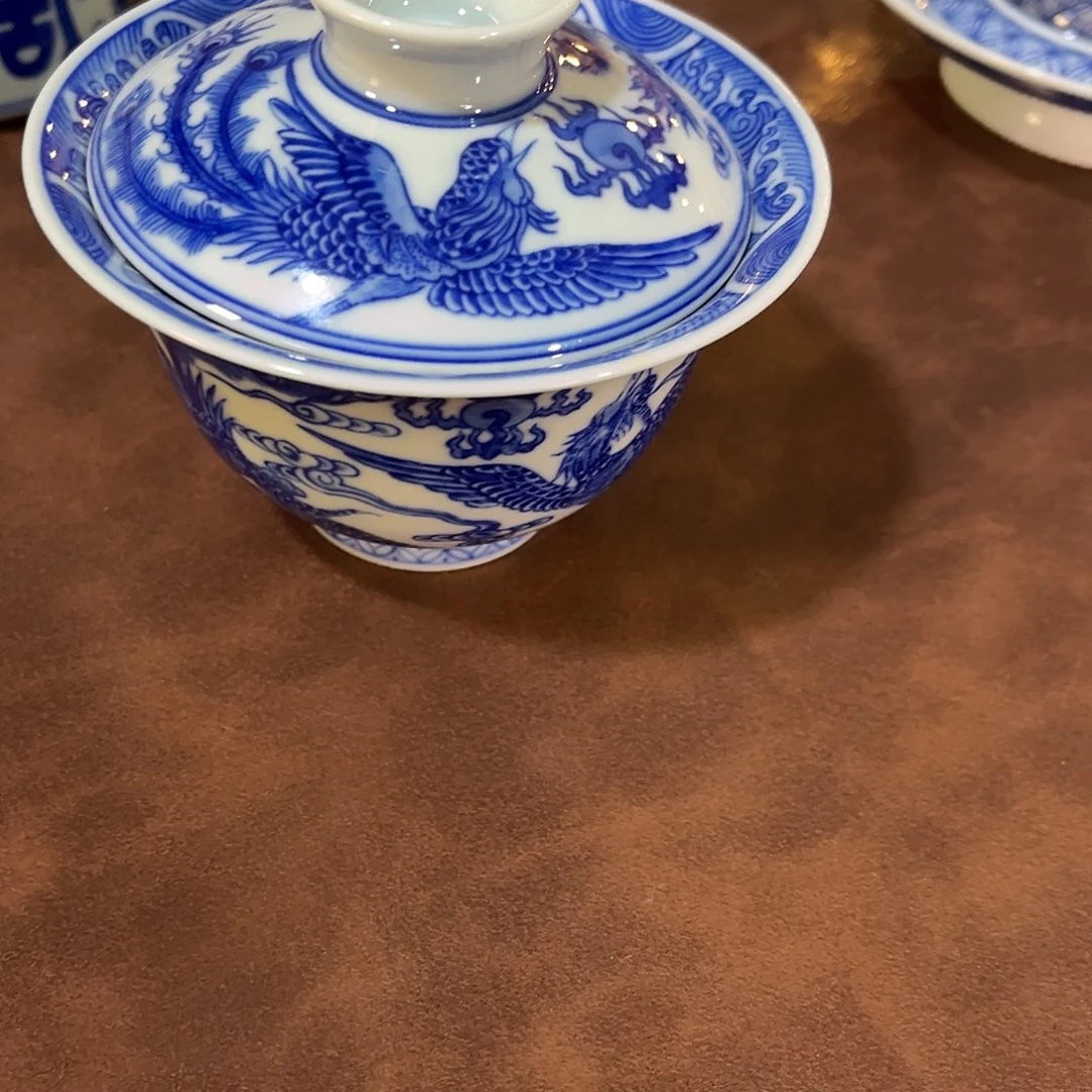 向****錡镇堂手工手绘盖碗