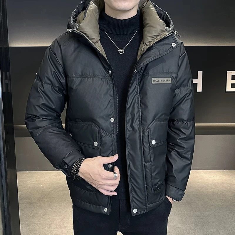 L8805加厚外套保暖防寒男装休闲防风轻薄连帽潮流百搭上衣