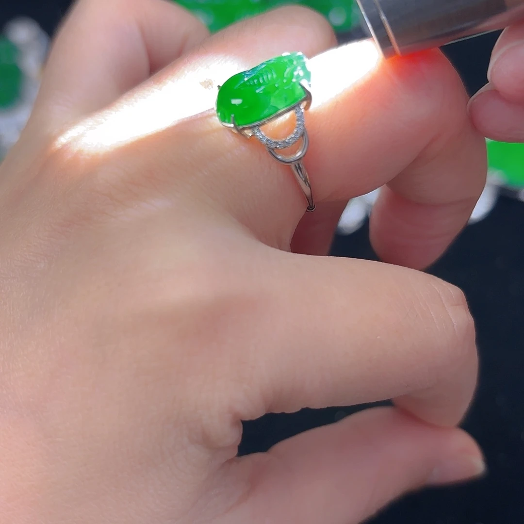 翡翠银S925镶嵌吊坠(不含链)