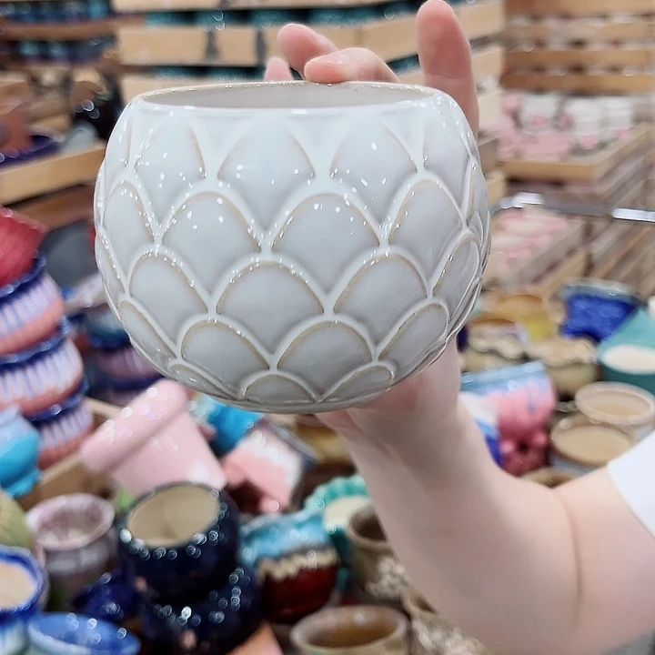 有孔.凑单10元陶瓷花盆发货！