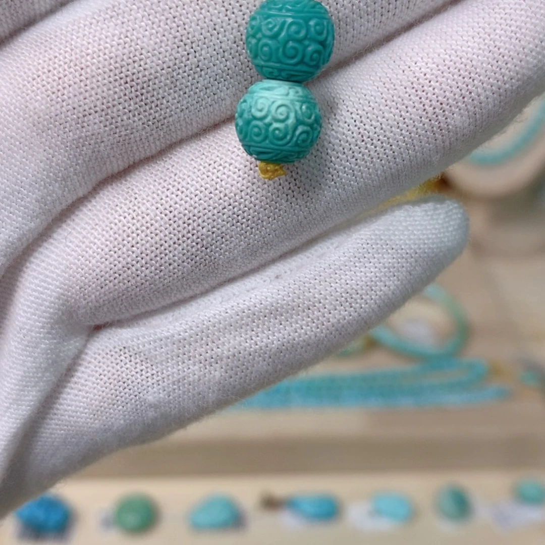 绿松石珠子未镶嵌