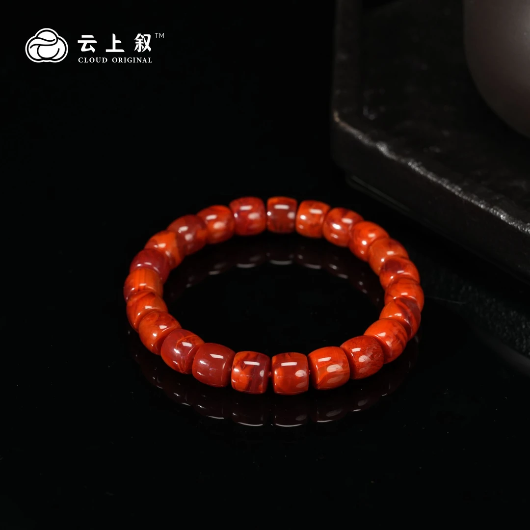 【云上叙】5 QJD00300082 南红单圈手串-多样性发一件