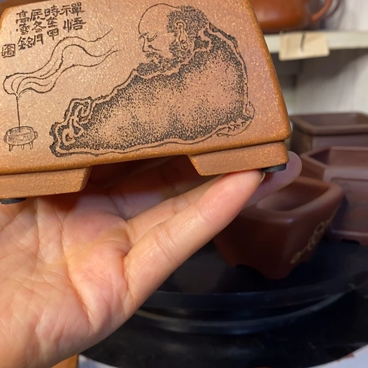 紫砂紫砂花盆手工艺制作欲*