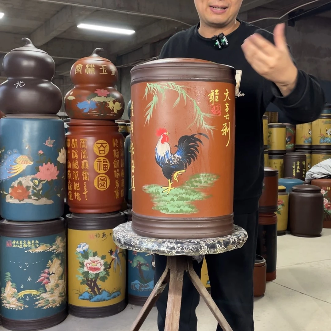 宜兴原矿紫砂茶叶罐