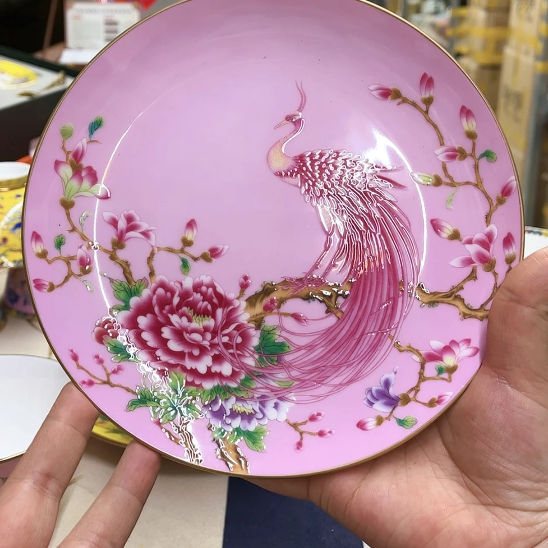【闪购商品】骨瓷7英寸6平粉。。。。。