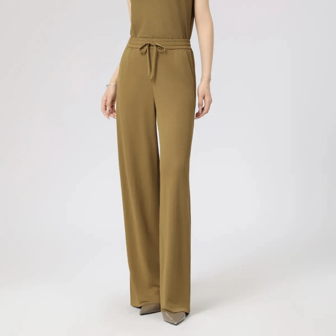 AMASS/阿玛施秋季新款百搭舒适时尚休闲长裤垂感直筒裤5100586