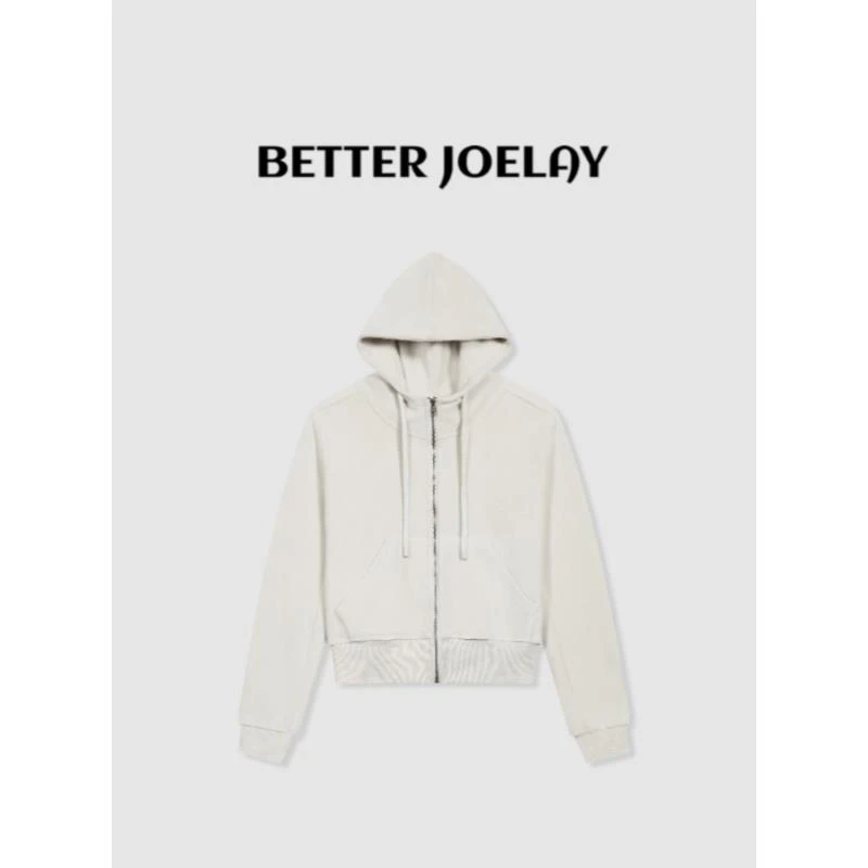 BETTERJOELAY -加厚【青春课题】时尚休闲开衫卫衣宽松百搭KH1332