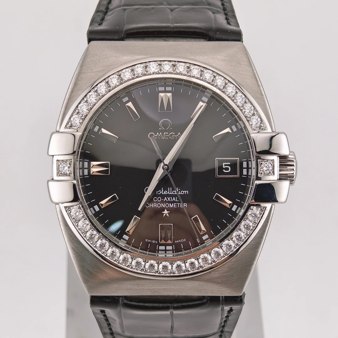 95新 Omega/欧米茄 星座/38mm/后镶钻/自动机械/男士腕表