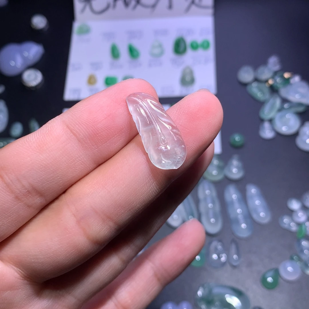 翡翠未镶嵌颈饰羽毛