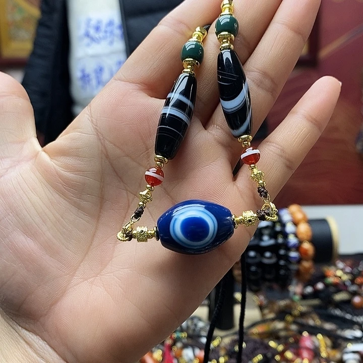 玛瑙/玉髓合金颈饰