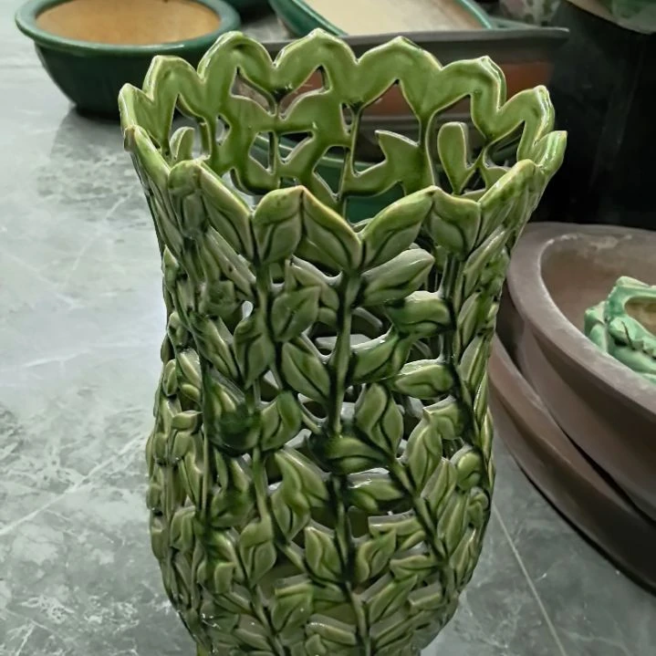 无铅玻璃开**?瓷器花盆一个包邮