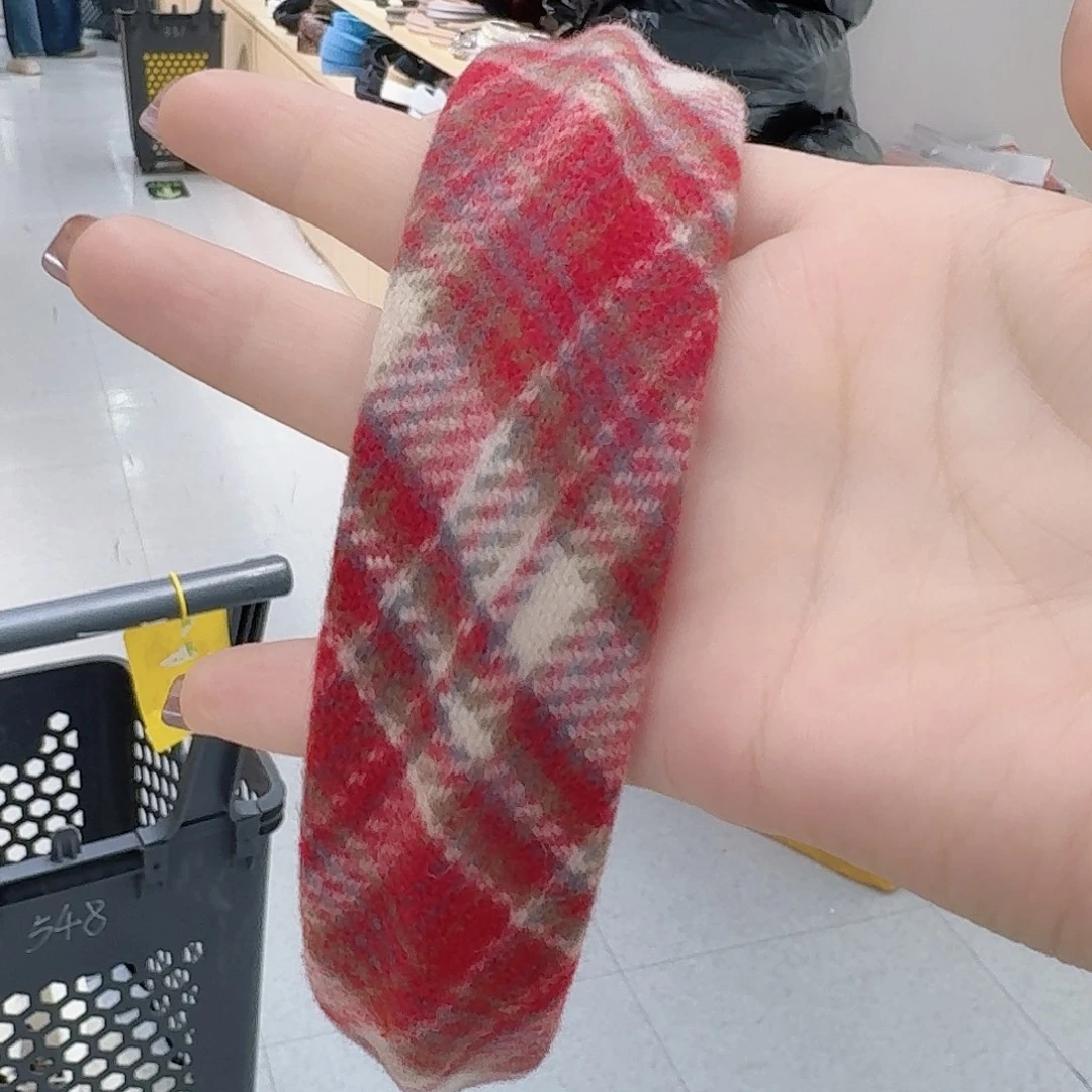 皮质铁合金红色格纹