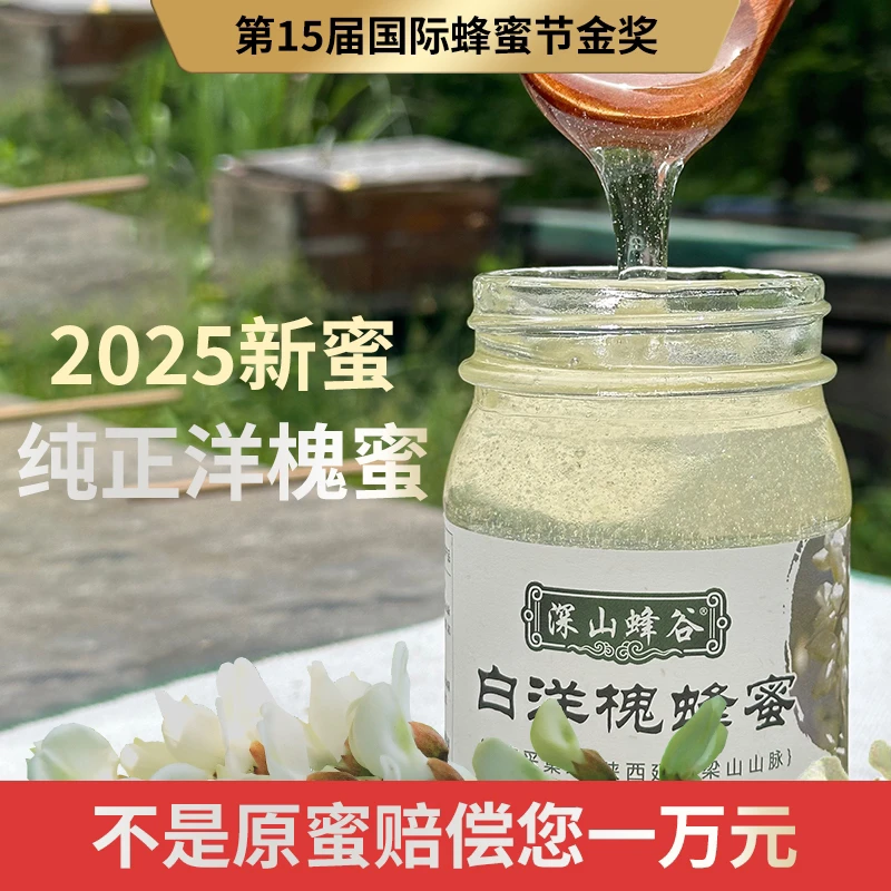 金奖2025上新水白洋槐蜂蜜2斤无添加纯正槐花蜜深山蜂谷