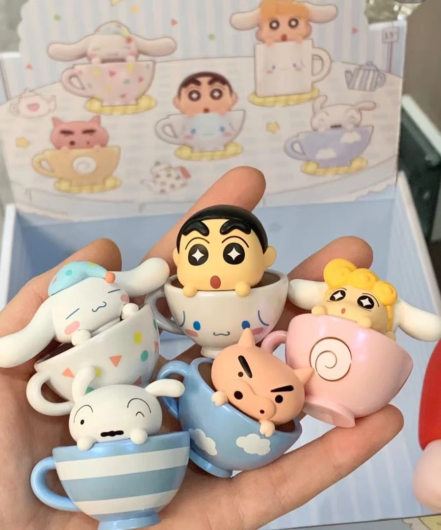 蜡笔小新玉桂茶杯系列萌趣豆盲盒礼物女