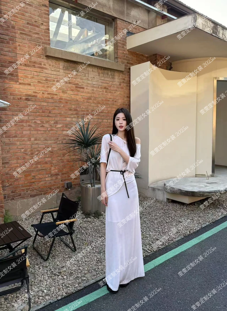 【雯雯】夏季新款出游度假风减龄时尚套装连衣裙-GZ25051