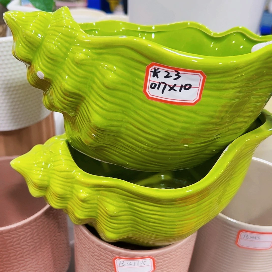 外贸尾单陶瓷花盆凑单10米包邮瑕疵