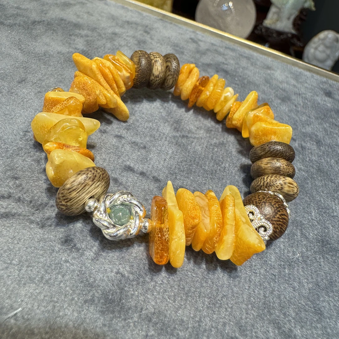 【颜会长甄选】蜜蜡巴洛克设计手链 DL-87 多样性发一件