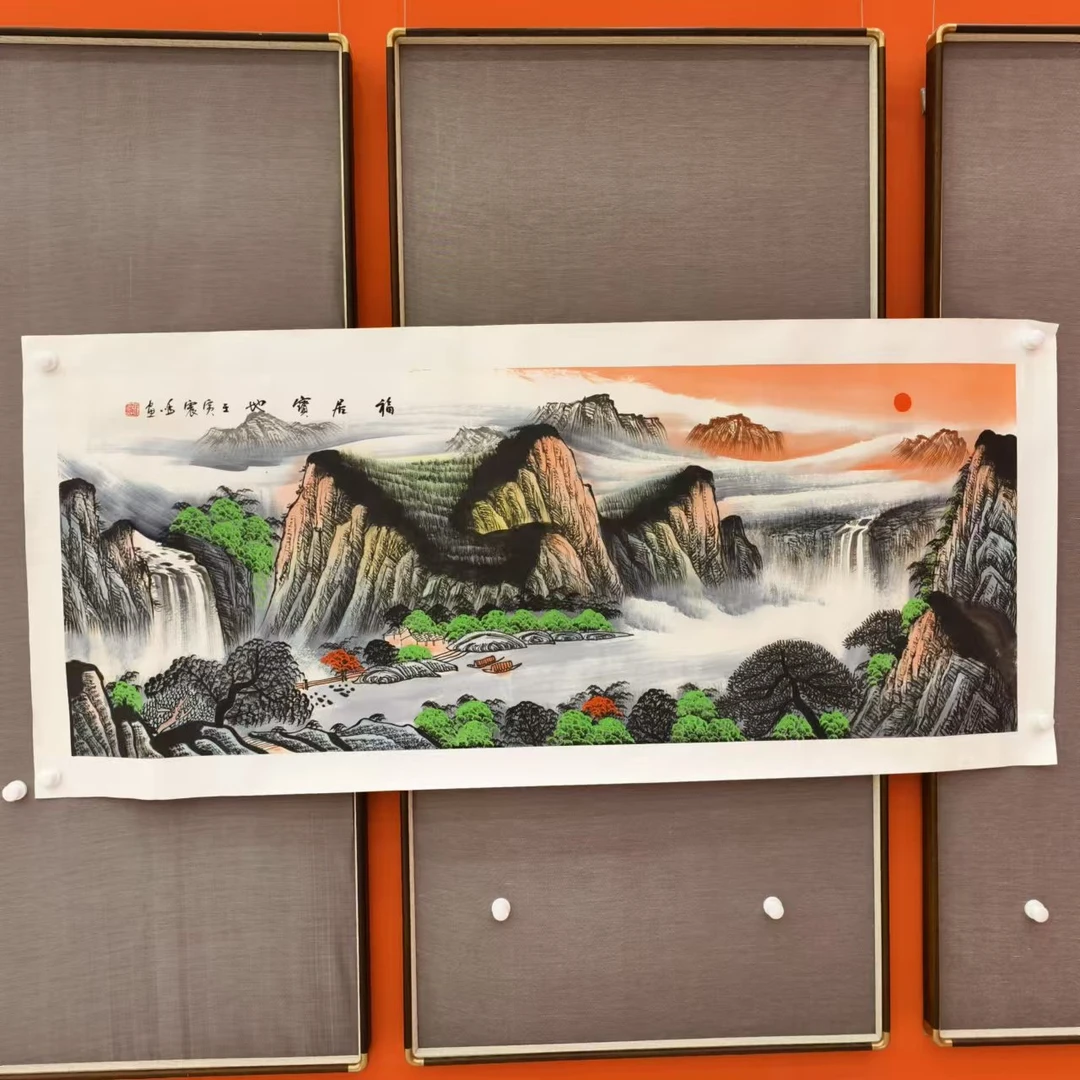 橱窗展示/传奇美术/张震鸣/宣纸国画/带证书