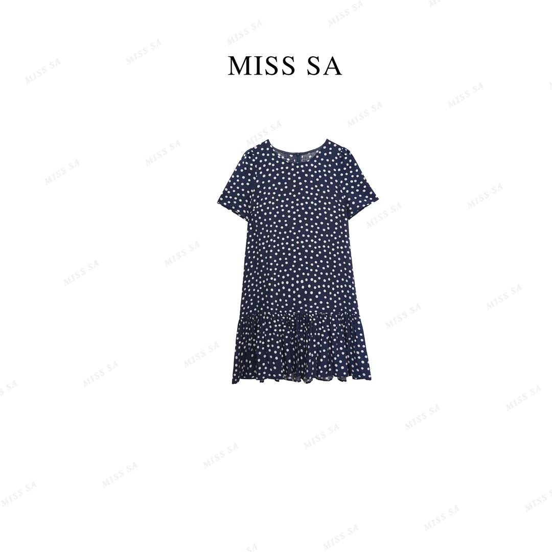 MISS SA 夏季新款气质时尚显瘦碎花波点印花连衣裙25058698