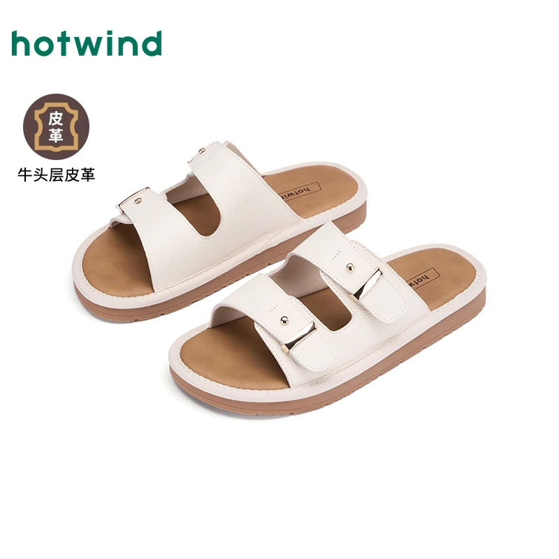 热风官方正品2025年夏季新款女士美式复古勃肯时尚拖鞋H51W25209