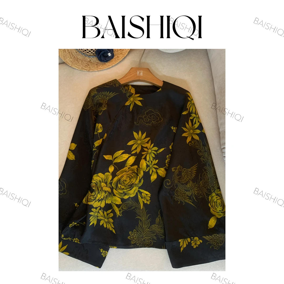 月百万【金枝玉叶】NEW 新中式国风提花上衣B07037