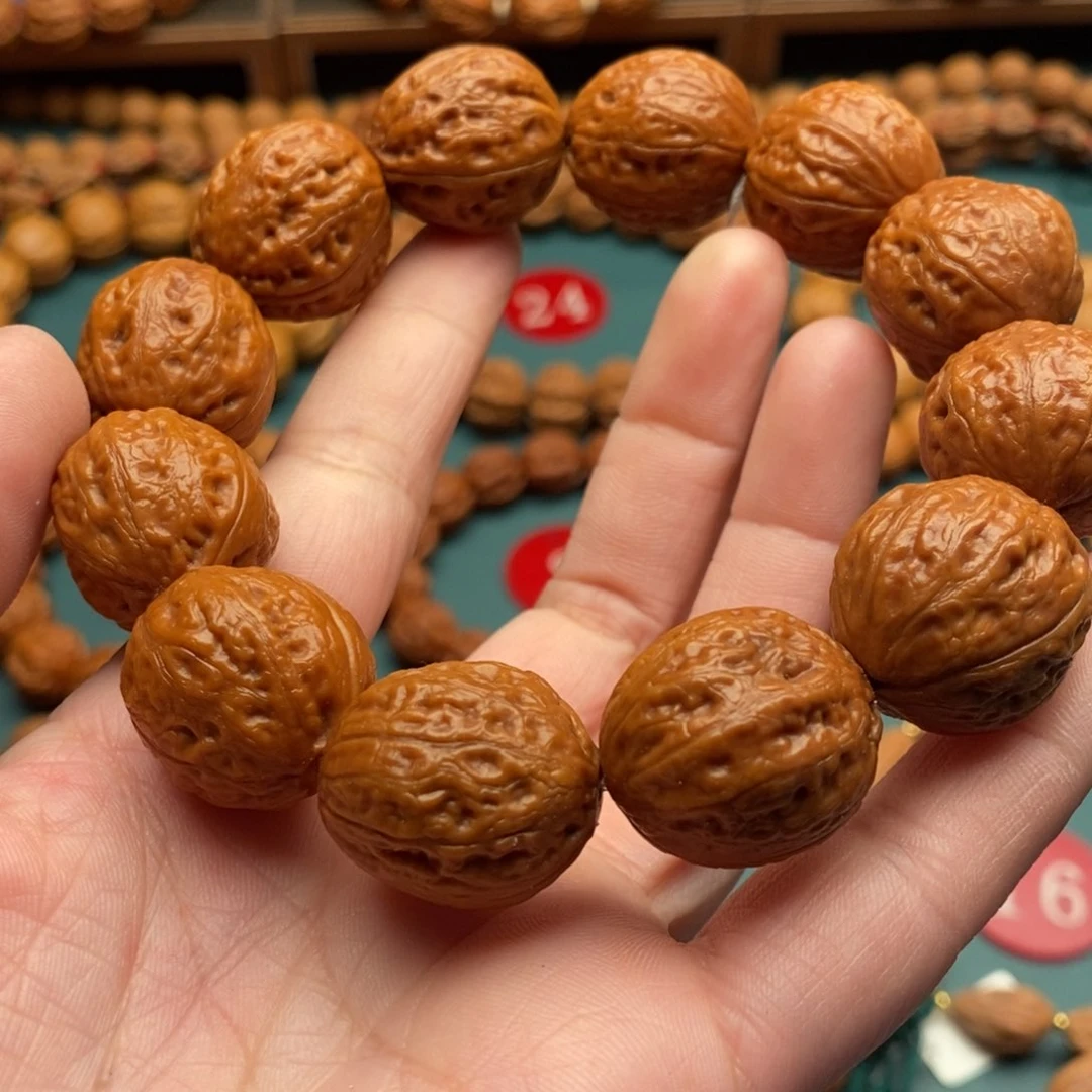 文玩核桃手串20尺寸红元宝