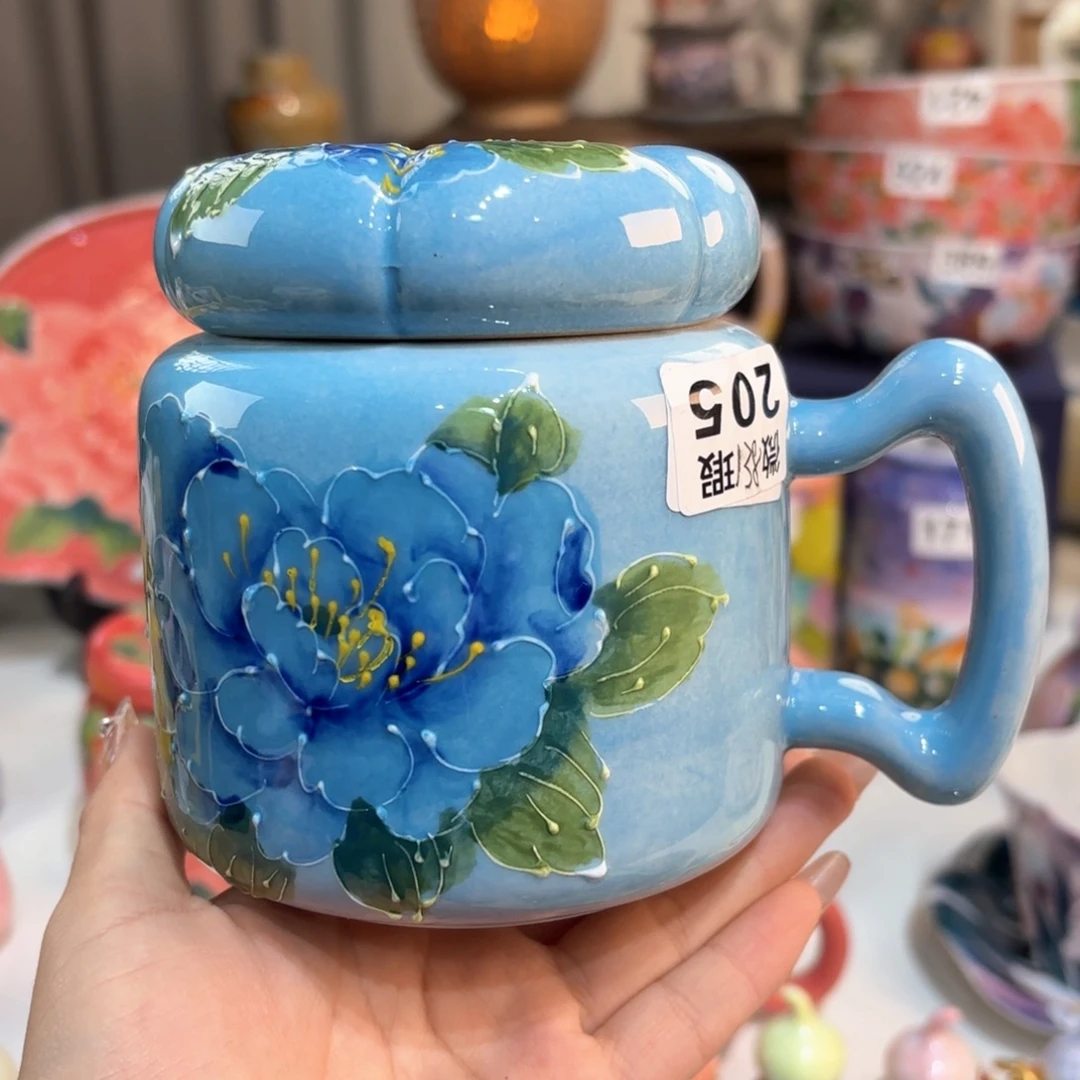 景德镇手绘高温釉下彩陶瓷茶具