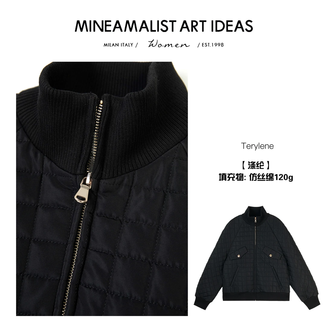 MINEAMALIST ART IDEAS中古款香风拉链夹克棉服外套ZY1377