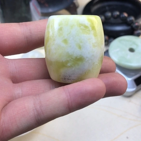 陕西蓝田玉盖置茶托