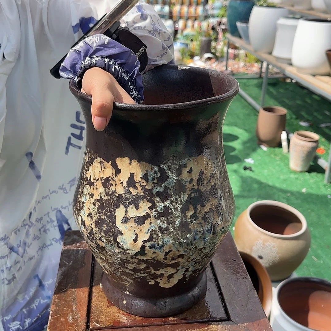 紫砂花盆王嫂花盆0709-147高30口20