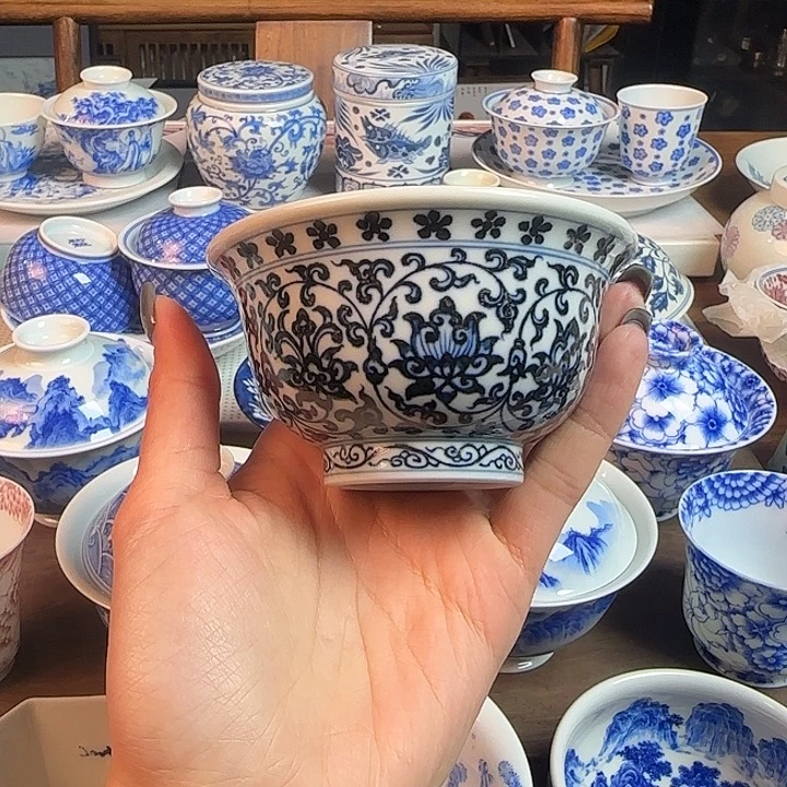 名窑口 缠枝莲超大压手杯福利