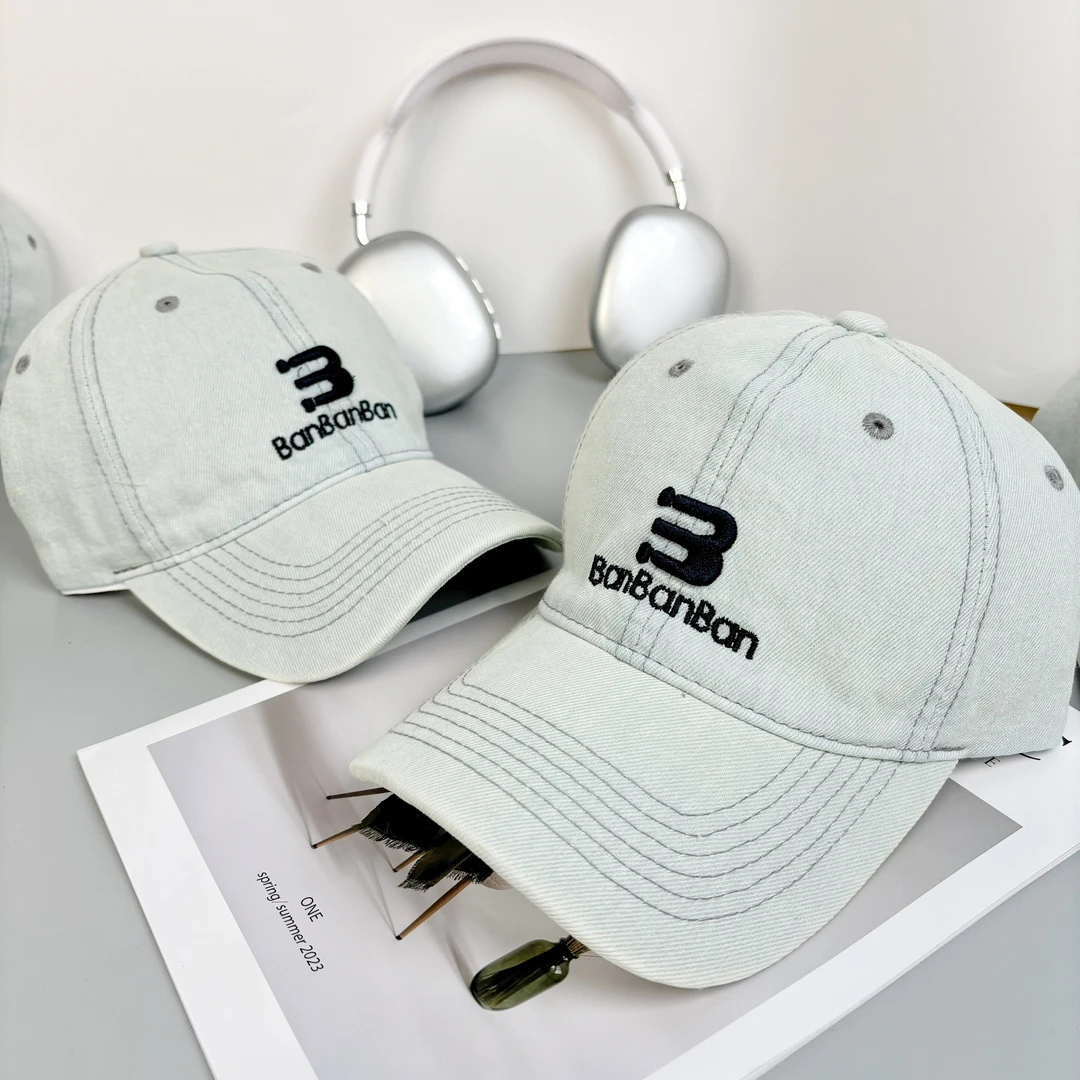 加大美式牛仔字母3标原创设计韩版刺绣棒球帽（头围54-62）