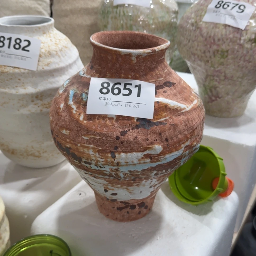 凌****摆件陶景德镇高温花瓶编码8651高28口8默认无孔