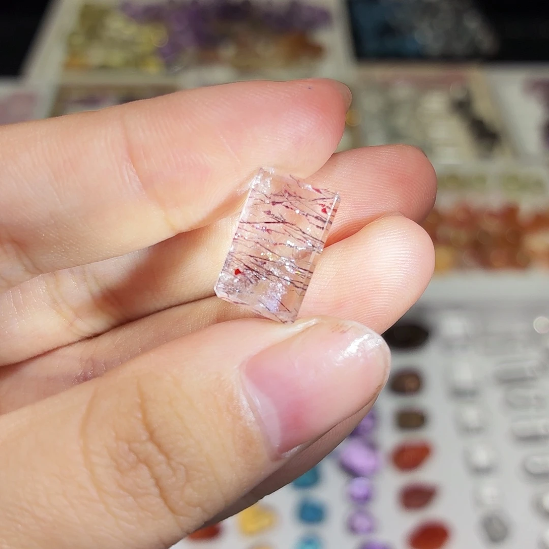 水晶吊坠(不含链)未镶嵌紫超七 随形 打孔定制不退换