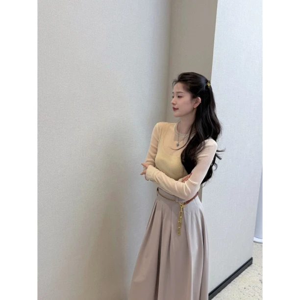 GIRDEAR/哥弟【琉璃纱】显瘦百搭纱衣1300959-139963-001