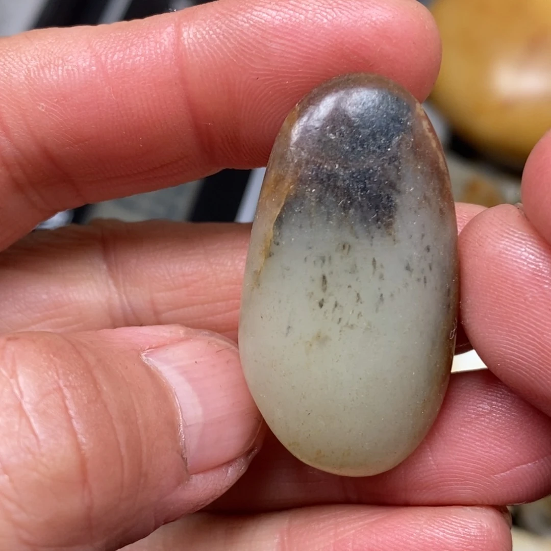 和田玉挂件银S925镀金镶嵌