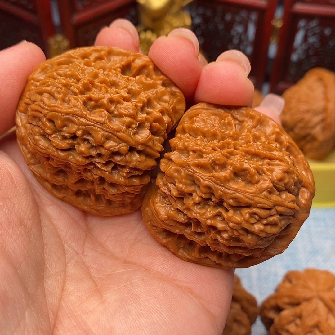 文玩核桃把件43.5全品绝配三角南疆