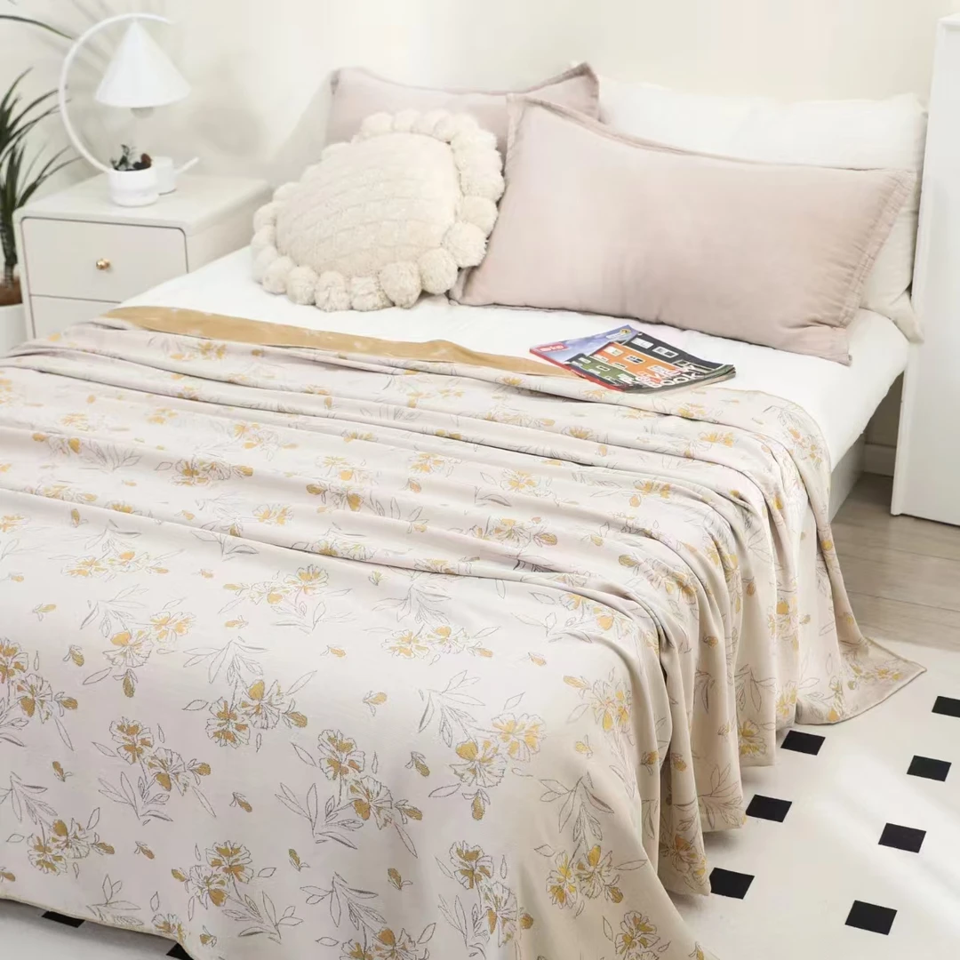 花枝俏竹纤维+莱赛尔亲肤凉感休闲毯