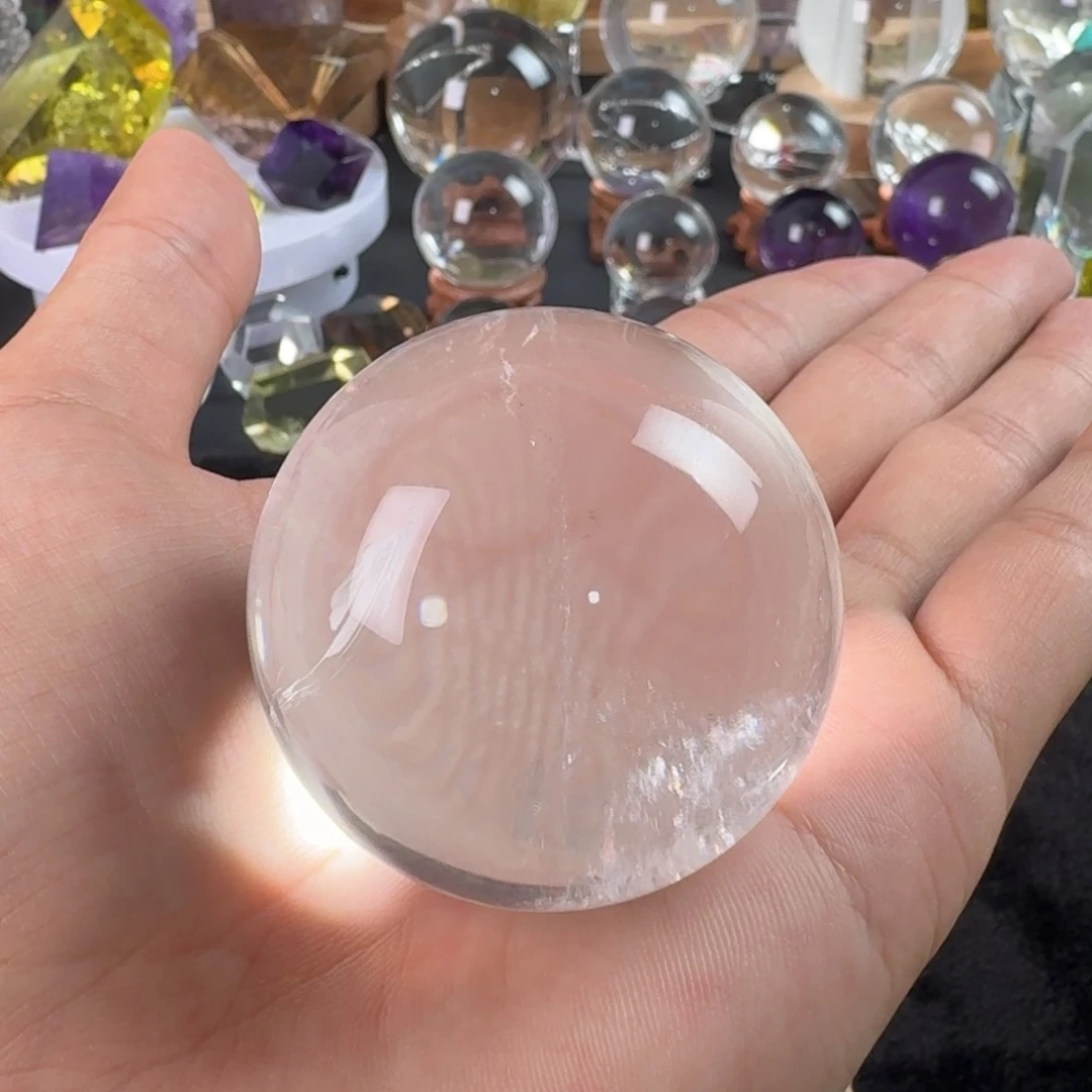水晶珠宝半成品未镶嵌白水晶球