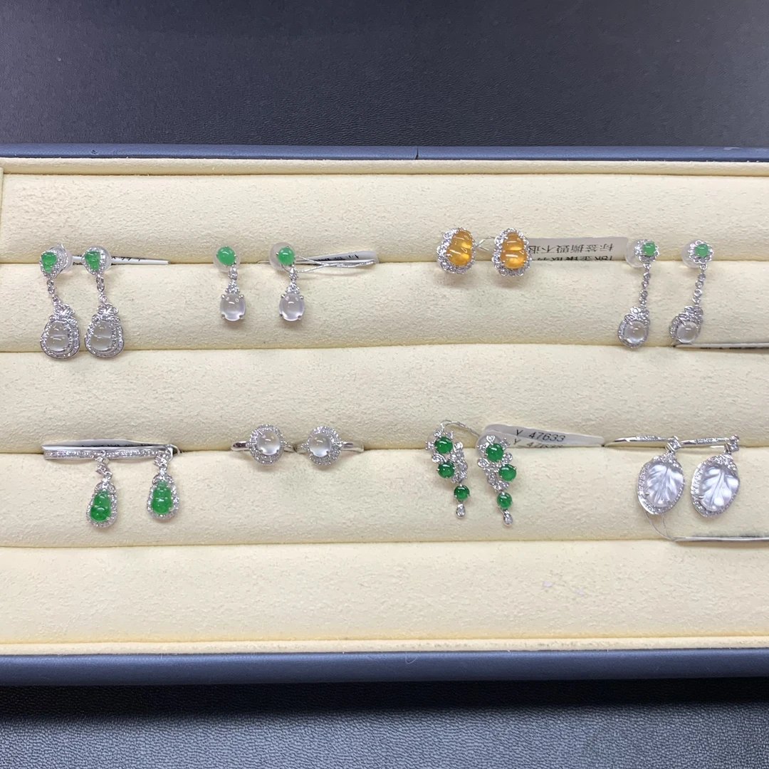 【小雪臻选】翡翠耳饰-18K金-|CXQ21多样性发其一|T02