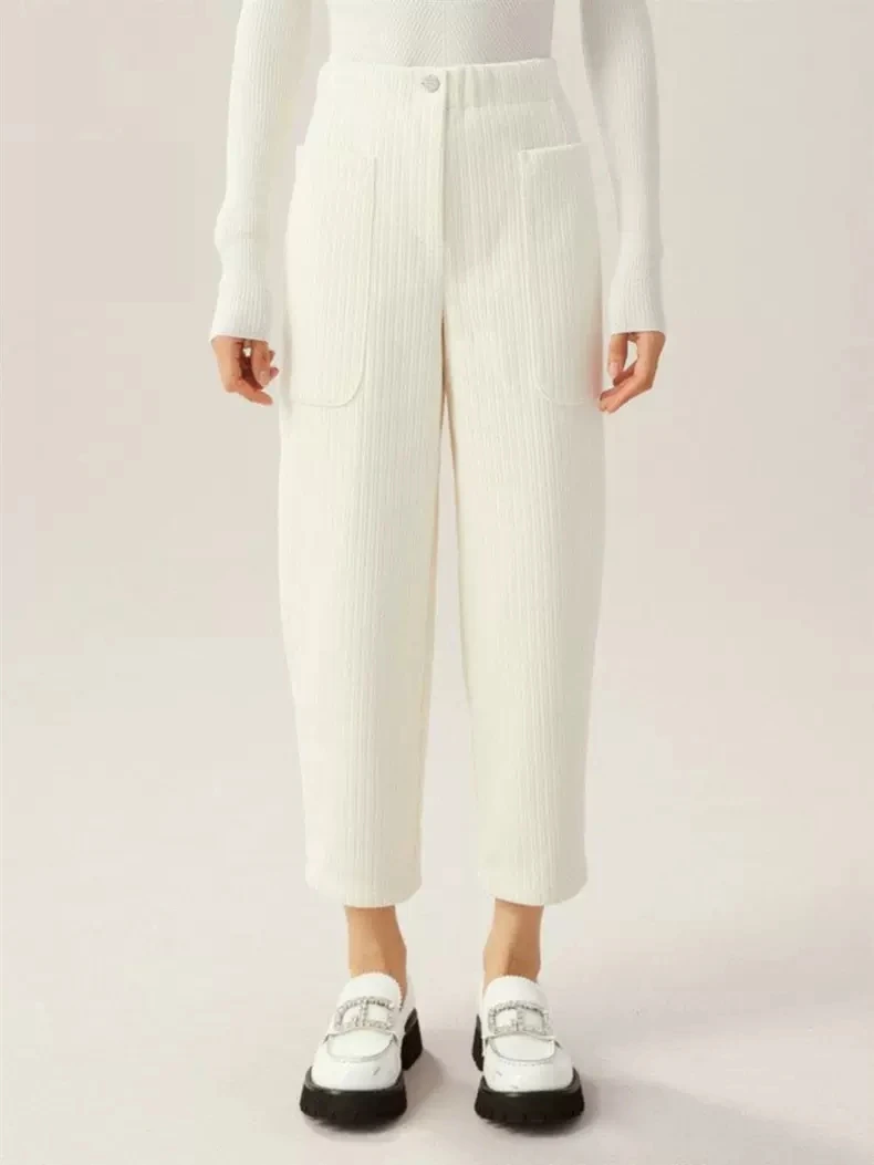 不支持退换/女装秋季高腰百搭工装九分休闲裤5100219