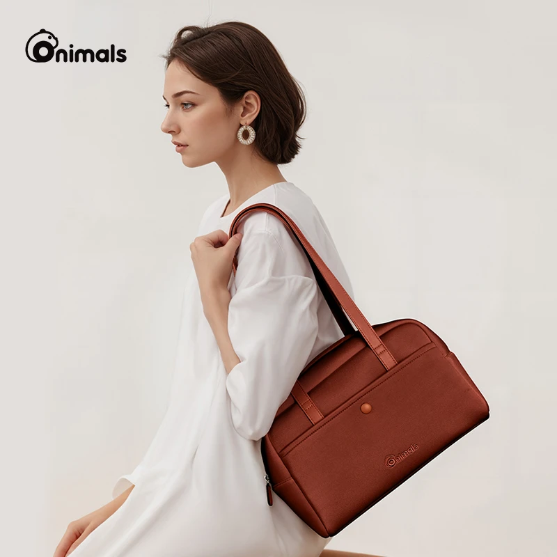 车缝线耐刮拉链手提式做旧单肩包轻便商务时尚内胆包肩包NK015