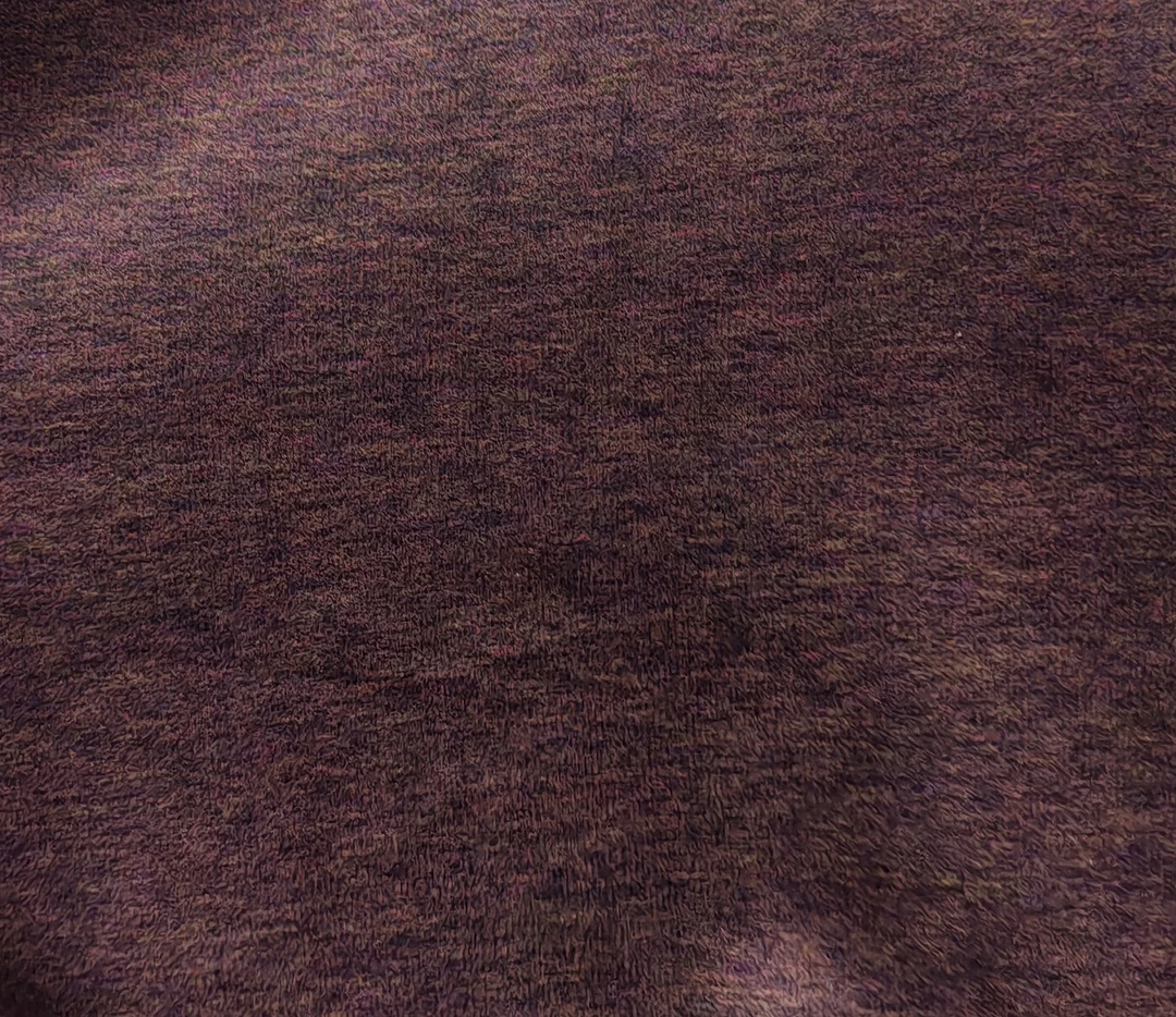 宝石红 真丝炫彩羊绒布料